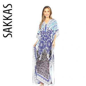 SAKKAS Georgettina Flowy Caftan/Dress/Coverup